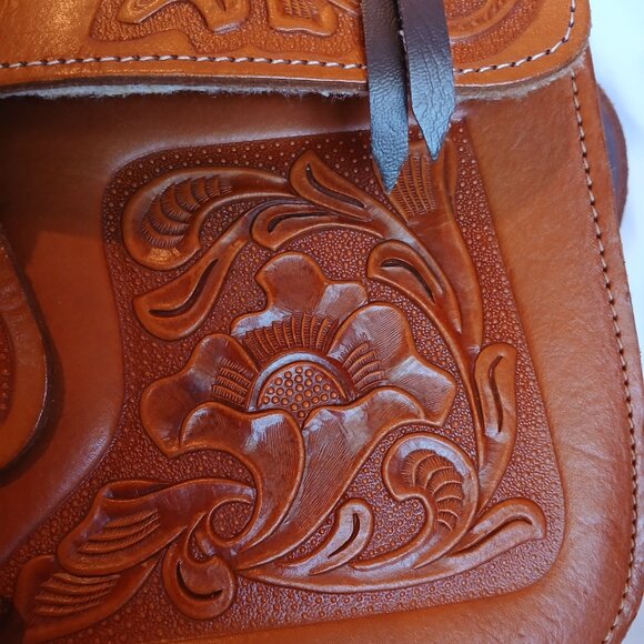 Western Saddle Purse Leather Handbag - Gently used - Picture 4 of 8